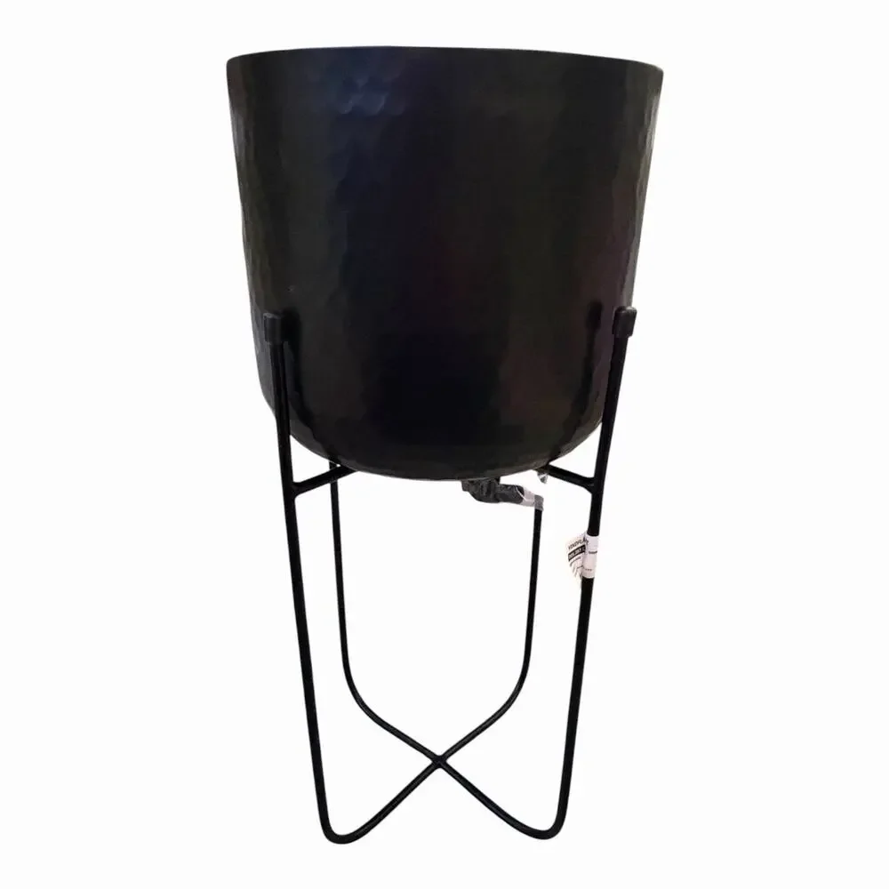 IKEA VINDLÄKT Plant Pot w Stand Black 16.5